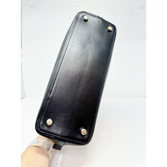 Coach Tea Rose Black Blue Floral Sierra Satchel Top Handle Doctor Crossbody Bag - Picture 6 of 8